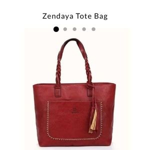 Red Faux leather bag